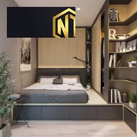 GIƯỜNG NGỦ KẾT HỢP TỦ QUẦN ÁO TIỆN LỢI MẪU 04